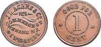 United States 1 Cent United States Federal republic ND Civil War Token - J.L. Agens & Co. Newspapers Copper 3.29g AU -