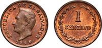 El Salvador 1 Centavo El Salvador Republic 1968 1 Centavo Brass (95% Copper, 5% Zinc) Denver Mint (5000000) 2.4g UNC KM 135.1 -
