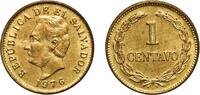 El Salvador 1 Centavo El Salvador Republic 1976 1 Centavo Brass (70% Copper, 30% Zinc) Royal Canadian Mint (20000000) 1.56g UNC KM 135.2 Schön 18.1 -