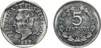 El Salvador 5 Centavos El Salvador Republic 1999 5 Centavos Stainless steel VDM Metals / Vereinigte Deutsche Metallwerke Mint 2.07g UNC KM 154 -
