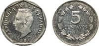 El Salvador 5 Centavos El Salvador Republic 1991 5 Centavos Copper-nickel clad steel Vereinigte Deutsche Nickelwerke Mint 2g UNC KM 154a -