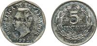 El Salvador 5 Centavos El Salvador Republic 1992 5 Centavos Nickel clad steel Sherritt Mint 2.03g UNC KM 154b Schön 44a -