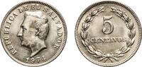 El Salvador 5 Centavos El Salvador Republic 1974 5 Centavos Copper-nickel (75% Copper, 25% Nickel) Sherritt Mint (10002000) 4.95g UNC KM 134 Schön 21 -