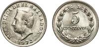 El Salvador 5 Centavos El Salvador Republic 1972 5 Centavos Copper-nickel (75% Copper, 25% Nickel) San Francisco Mint (10000000) 4.94g UNC KM 134 Schö -