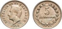 El Salvador 5 Centavos El Salvador Republic 1956 5 Centavos Copper-nickel (75% Copper, 25% Nickel) Philadelphia Mint (8000000) 4.89g AU KM 134 Schön 2 -