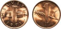 Switzerland (1848-date) 1 Rappen 1971 Bern Mint Switzerland Federal Stat... 3,30 EUR  + 11,00 EUR frais d'envoi