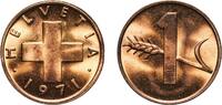 Switzerland (1848-date) 1 Rappen 1971 Bern Mint Switzerland Federal Stat... 3,30 EUR  + 11,00 EUR frais d'envoi