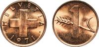 Switzerland (1848-date) 1 Rappen 1971 Bern Mint Switzerland Federal Stat... 3,30 EUR  + 11,00 EUR frais d'envoi