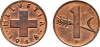 Switzerland (1848-date) 1 Rappen 1948 B Bern Mint Switzerland Federal St... 3,30 EUR  + 11,00 EUR frais d'envoi