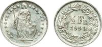 Switzerland (1848-date) &frac12; Franc 1951 B Bern Mint Switzerland Federal Sta... 11,00 EUR  + 11,00 EUR frais d'envoi