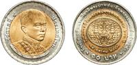 Thailand 10 Baht Thailand Kingdom 2547 (2004) 10 Baht - Rama IX (200th Anniversary of Rama IV) Bimetallic: aluminium bronze centre in copper-nick -