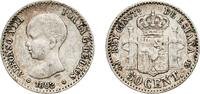 Spain 50 Centimos Spain Kingdom 1892 ????9-2 PGM 50 Centimos - Alfonso XIII (1st portrait) Silver (.835) Madrid Mint (3953540) 2.49g VF Cal 55 -