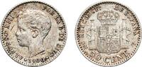 Spain 50 Centimos Spain Kingdom 1900 ????0-0 SMV 50 Centimos - Alfonso XIII (3rd portrait) Silver (.835) Madrid Mint (2128369) 2.53g VF Cal 60 Aur -
