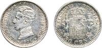 Spain 50 Centimos Spain Kingdom 1904 ????0-4 SMV 50 Centimos - Alfonso XIII (4th portrait) Silver (.835) Madrid Mint (4851000) 2.46g XF Cal 61 Aur -
