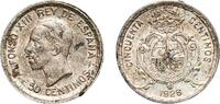 Spain 50 Centimos Spain Kingdom 1926 PCS 50 Centimos - Alfonso XIII (6th portrait) Silver (.835) Madrid Mint (4000000) 2.52g XF KM 741 Aureo 50 C -