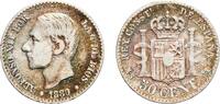 Spain 50 Centimos Spain Kingdom 1880 ????8-0 MSM 50 Centimos - Alfonso XII Silver (.835) Madrid Mint (2787000) 2.48g VF Cal 63 -