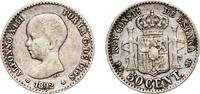 Spain 50 Centimos Spain Kingdom 1892 ????9-2 PGM 50 Centimos - Alfonso XIII (1st portrait) Silver (.835) Madrid Mint (3953540) 2.44g VF Cal 55 -