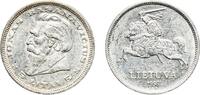 Lithuania 5 Litai Lithuania Republic 1936 5 Litai (Jonas Basanavičius) Silver (.750) Kaunas Mint (2612000) 8.85g AU KM 82 Schön 12 -