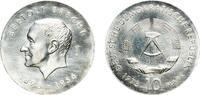 German Democratic Republic 10 Mark Germany German Democratic Republic Democratic republic 1973 A 10 Mark (Bertolt Brecht) Silver (.625) (100197) 17.08g UNC KM 45 -