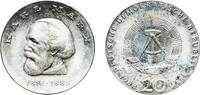 German Democratic Republic 20 Mark Germany German Democratic Republic Democratic republic 1968 20 Mark (Karl Marx) Silver (.800) (100000) 20.8g UNC KM 21 J 1521 A -