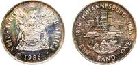 South Africa 1 Rand South Africa Republic 1986 1 Rand (Johannesburg Centenary) Silver (.800) (7501) 15.03g PF KM 119 Hern D303 -