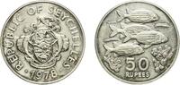 Seychelles 50 Rupees Seychelles Republic 1978 50 Rupees (Conservation) Silver (.925) Royal Mint (4453) 28.82g UNC KM 39 Schön 39a -