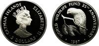 Cayman Islands 5 Dollars Cayman Islands British Overseas Territory 1987 5 Dollars - Elizabeth II (WWF) Silver (.925) 28.47g PF KM 95 -