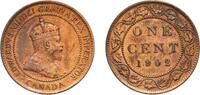 Canada 1 Cent Canada Commonwealth 1902 1 Cent - Edward VII Bronze (Cu 95%, Sn 4%, Zn 1%) Royal Mint (Tower Hill) (3000000) 5.58g AU KM 8 Schö -