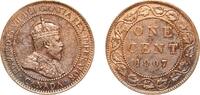 Canada 1 Cent Canada Commonwealth 1907 1 Cent - Edward VII Bronze (Cu 95%, Sn 4%, Zn 1%) Royal Mint (Tower Hill) (2400000) 5.39g AU KM 8 Schö -