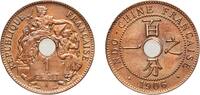 French Indochina 1 Cent French Indochina French colony 1906 A 1 Centime Bronze Paris Mint (2000000) 7.39g UNC KM 8 -