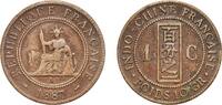 French Indochina 1 Cent French Indochina French colony 1887 A 1 Centime Bronze Paris Mint (2362388) 9.86g VF Lec Indo 39 -