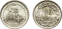 Switzerland (1848-date) ½ Franc Switzerland Federal State 1960 B ½ Franc (Helvetia standing; silver) Silver (.835) (.165 copper) Bern Mint (14528000) 2.5g UNC -