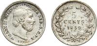 Netherlands 5 Cents Netherlands Kingdom 1859 5 Cents - Willem III Silver (.640) Utrecht Mint (400000) 0.66g XF KM 91 -