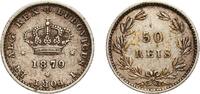 Portugal 50 Reis Portugal Kingdom 1879 50 Réis - Luiz I Silver (.9166) Paris Mint (80000) 1.18g XF KM 506.1, 506.2 Gomes L1 08 -