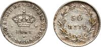 Portugal 50 Reis Portugal Kingdom 1861 50 Reis - Pedro V Silver (.917) Lisbon Mint (800000) 1.22g XF KM 493 Gomes P5 01 -