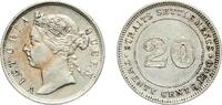 Straits Settlements 20 Cents Straits Settlements British East India Company 1900 20 Cents - Victoria Silver (.800) Royal Mint (Tower Hill) (620000) 5.4g XF -