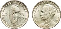 Cuba 25 Centavos Cuba First Republic 1953 25 Centavos (José Martí) Silver (.900) (silver 90%, copper 10%) Philadelphia Mint (19000000) 6.15g AU -