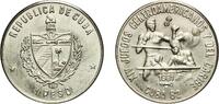 Cuba 1 Peso Cuba Second Republic 1981 1 Peso (Boxing) Copper-nickel Empresa Cubana de Acuñaciones Mint (5000) 11.58g UNC KM 62 JMA AAEE076 -