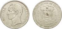 Venezuela 5 Bolivars Venezuela United States 1911 5 Bolívares Silver (.900) (Copper .100) Paris Mint 24.4g VF Y 24.1 Y 24.2 NCV mv5bs-aa NCV mv5bs-a -
