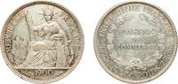 French Indochina 1 Piastre French Indochina French colony 1900 A 1 Piastre Silver (.900) (Copper .100) Paris Mint (13319000) 26.95g XF KM 5a.1 Lec 282 -