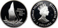 Cayman Islands 5 Dollars Cayman Islands British colony Elizabeth II 1988 5 Dollars 1988 Summer Olympics, Seoul -
