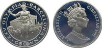Gibraltar 1 Crown Gibraltar British colony Elizabeth II 1991 PM 1 Crown Barcelona Summer Olympic Games 1992, Olympic Victor -