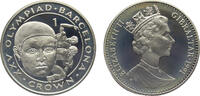 Gibraltar 1 Crown Gibraltar British colony Elizabeth II 1991 PM 1 Crown Barcelona Summer Olympic Games 1992 -