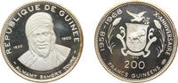 Guinea 200 Francs Guinea Republic 1970 200 Francs Guinéens (Almany Samory Toure) Silver (.999) 11.7g PF KM 11 Schön 11 -