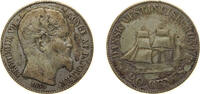 Danish West Indies 20 Cents Danish West Indies Danish colony 1859 20 Cents - Frederik VII Silver (.625) (430000) 6.961g VF KM 67 -