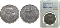 Hungary 5 Korona Hungary Kingdom 1908 5 Korona - I rFerenc József Silver (.900) 24g NGC AU 58 KM 488 H 2201 ÉH 1492 Adamo K7 -