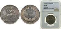 French Indochina 50 Cents French Indochina French colony 1936 50 Cents Silver (.900) (4000000) 13.5g NGC MS 63 KM 4a.1 KM 4a.2 GadCol 32 -