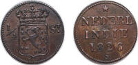 Indonesia ¼ Stuiver Indonesia Netherlands East Indies Dutch colony 1826 S ¼ Stuiver - Willem I Copper Utrecht Mint (208000000) 2g XF KM 287 -