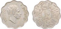 Iraq 10 Fils Iraq Kingdom AH 1372 (1953) 10 Fils - Faisal II Copper-nickel Royal Mint (Tower Hill) (11400000) 6.75g AU KM 112 Schön 18 -
