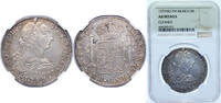 Mexico 8 Reales Mexico 1777 FM 8 Reales - Carlos III Silver (.903) Mexico City Mint 27.07g NGC AU KM 106 -